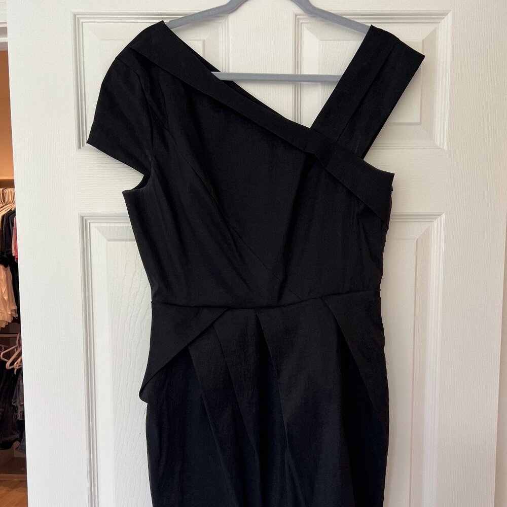 Asymmetrical Black Cocktail Dress